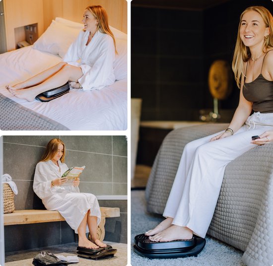 CALMENTA® - Fußmassage Durchblutungsgerät - Vibrationsplatte - Aufbewahrungstasche - Massagegerät - Durchblutung Beine - Fitness