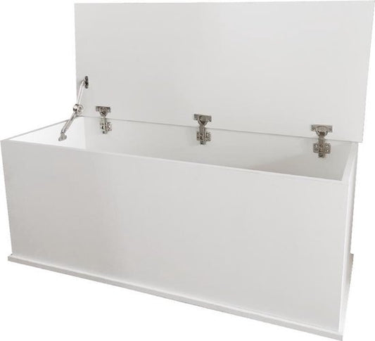 Aufbewahrungstruhe - Spielzeugtruhe - 100 cm breit - weiß