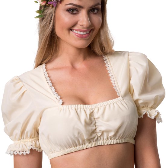 Dressforfun Dirndlbluse Anni L - Faschingskostüm Kostüm Halloween Kostüm Fasching Kostüm Fasching Partykleidung - 303047