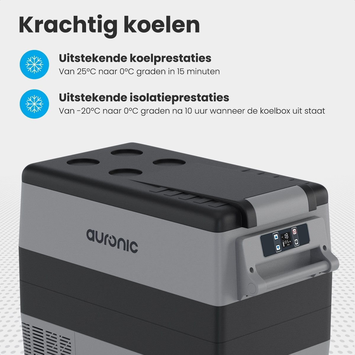 Auronic Electric Compressor Cooler - 49.5L - Autoladegerät 12V Steckdose 230V - Grau