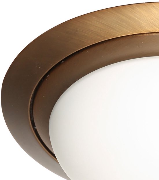 Deckenleuchte Steinhauer Ikaro 1365BR Bronze Ø 24 cm – 4-stufig dimmbar, für den Innenbereich geeignet, aus hochwertigem Metall und Glas