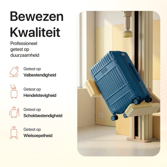 SKYCASES Trunk Travel Suitcase - Classic Heritage - Extra großer Koffer - 110L - TSA-Schloss - leichter Trolley - 78x44x36 cm - Trunk Roll Case - Spinner-Räder - Dunkelblau