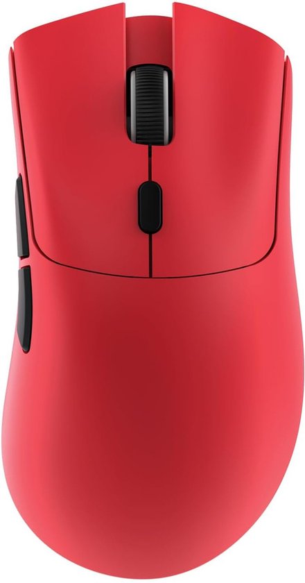 ATTACK SHARK R1 Superlight Gaming Mouse 59g - Rot - 12,2 × 6,4 × 3,8 cm - Kabellos & kabelgebunden - Bis zu 18.000 DPI - 65 Stunden Batterielaufzeit