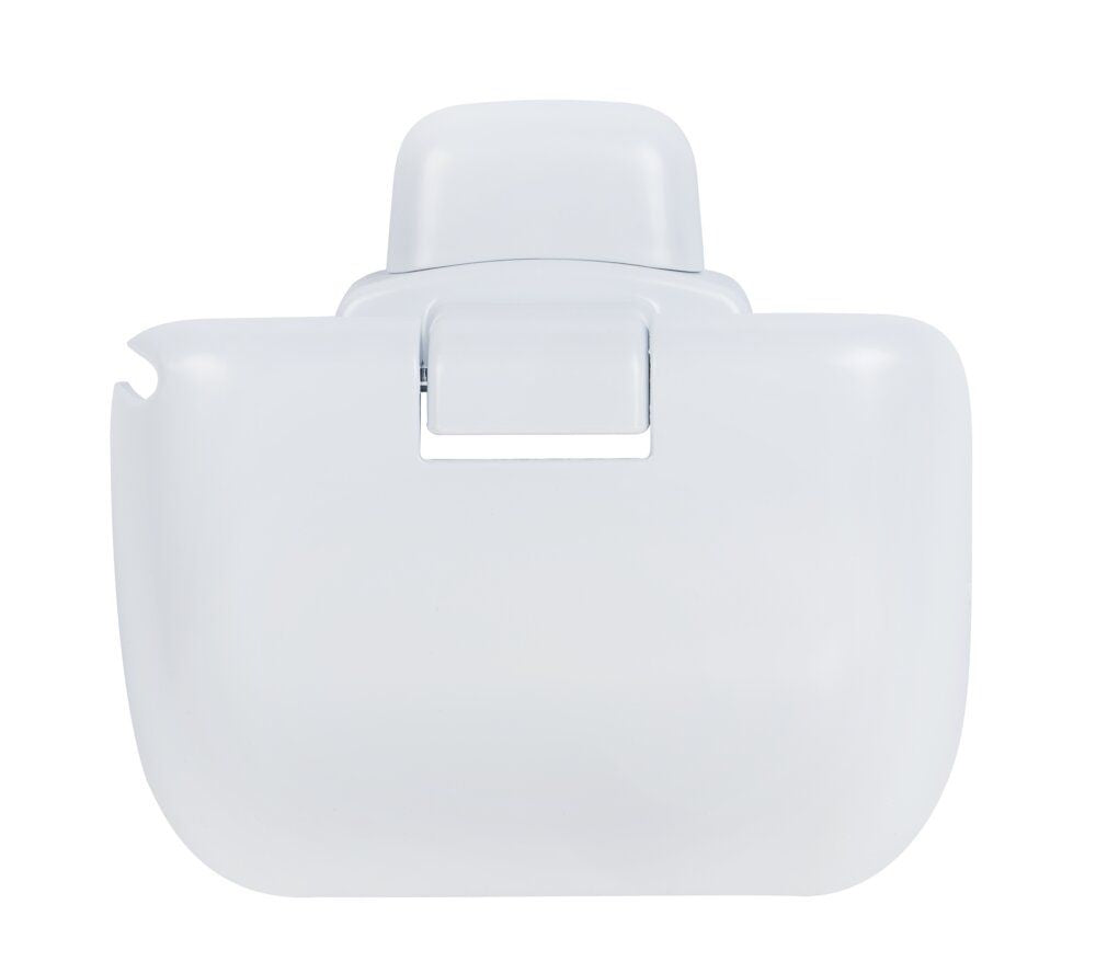 WENKO Pure Toilettenpapierhalter, weiß – mit klappbarem Deckel – Kunststoff