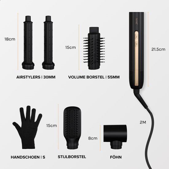 MAE® Airstyler II – Föhnbürste & Lockenbürste – 5-in-1-Multistyler – Hairwrap – Haarstyler