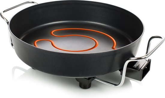 Princess 162367 XL Snackpfanne – Elektrische Snackpfanne – Mit Deckel – Einstellbarer Thermostat – 1800 W – Leistungsstarkes Doppelheizelement – Groß – 5,4 Liter – 1,5 Meter langes Kabel