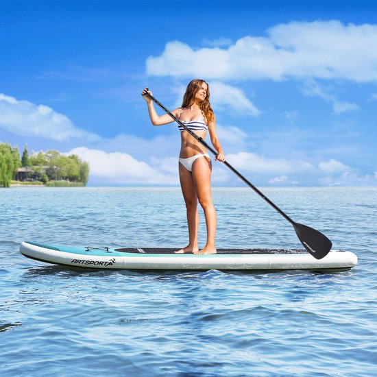 Aufblasbares SUP Board - Blue Wave - inkl. Zubehör