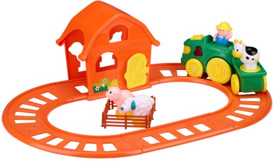 Eddy Toys Bauernhof-Spielzeug – Spielzeugeisenbahn mit Sound und Licht – Spielzeugeisenbahn mit Bauernhoftieren – inkl. AA-Batterien
