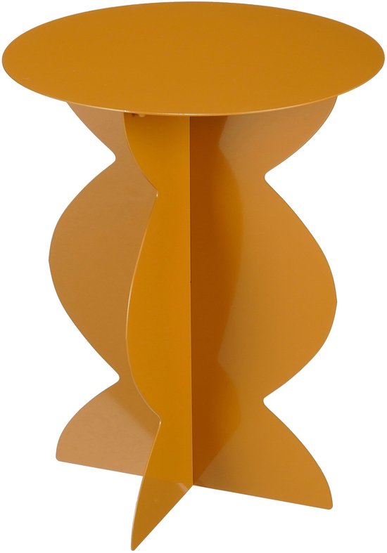 Mica Decorations Rafi Beistelltisch – H 50 x Ø 40 cm – Eisen – Braun