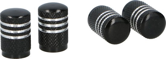 Dunlop Ventilkappen Av Aluminium Schwarz 4 Stück