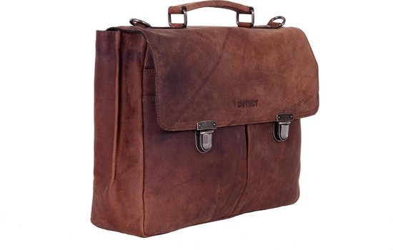 DSTRCT Wall Street A4-Laptoptasche – 15,4 Zoll – Braun