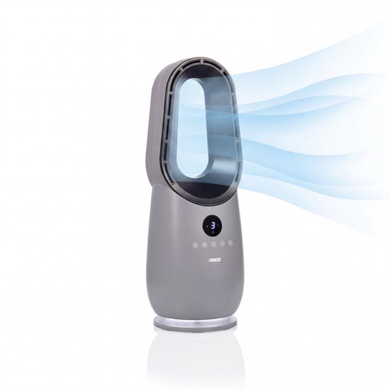 Princess blattloser Turmventilator – 60 W – Leistungsstarker und leiser blattloser Ventilator mit Fernbedienung, Timer und LED-Anzeige – 75°-Oszillation – 3 Geschwindigkeitsstufen – 351582