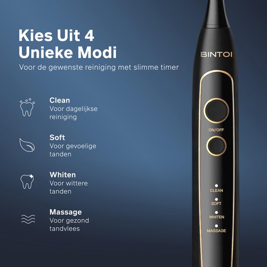 Bintoi® iSonic UV D600 - Elektrische Zahnbürste mit UV-Sterilisator