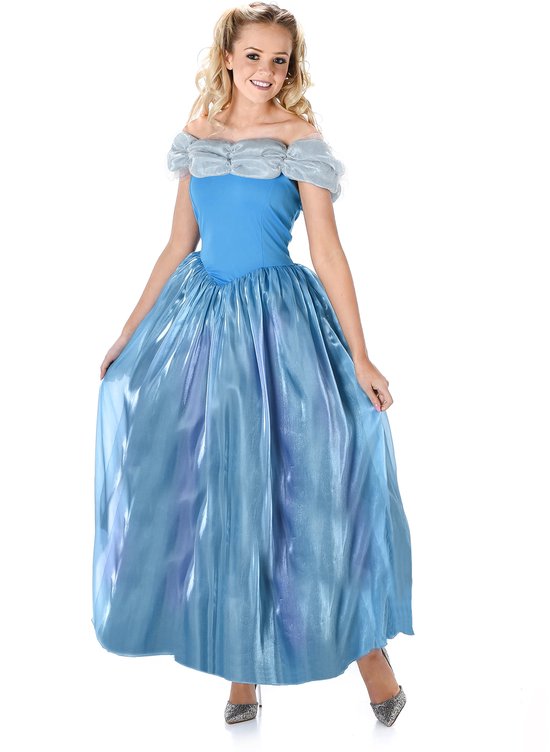 Karnevalskostüme Blaue Prinzessin Kostüm für Frauen Prinzessinnenkleid Damen Karnevalskleid - Polyester - Größe M - 1-teiliges Kleid