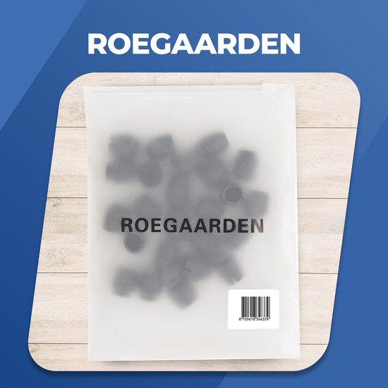 Roegaarden Stuhlbeinschoner Rund - Stuhlbeinkappen - Stuhlbeinfilze - 24 Stück - Schwarz - 17-21MM