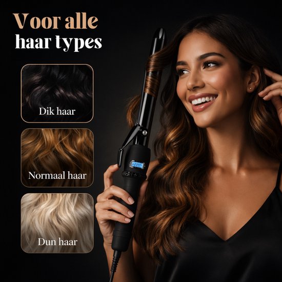 Vaive Lockenstab mit Klemme - 32MM - Lockenstäbe - Lockenwickler - Lockenstab