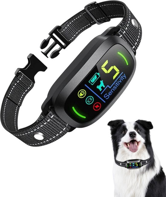 Dutchwide Anti-Bell Halsband Pro - Hundetrainingshalsband - Ton & Vibration - 9 Empfindlichkeitsstufen - Wasserdicht IPX7