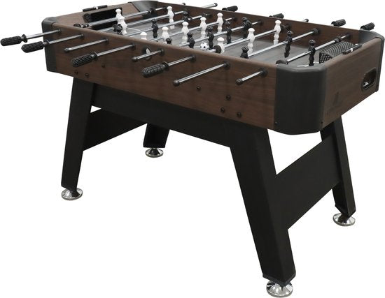 Cougar Striker Tischfußball – Dunkelbraun/Schwarz – Luxuriöser Tischfußball mit verstellbaren Beinen, Ballrückführung und Punktanzeige – Für 2 bis 4 Spieler