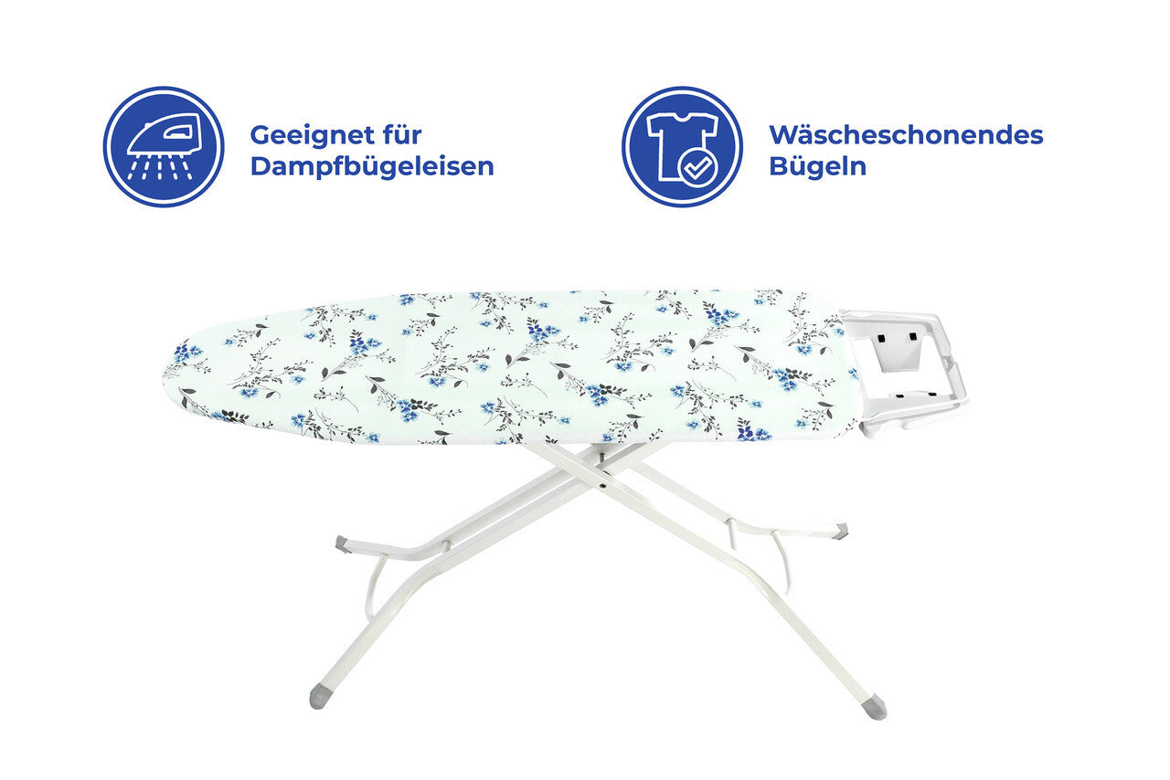 Wenko Bügelbrettbezug Floral Blau 130 x 50 cm