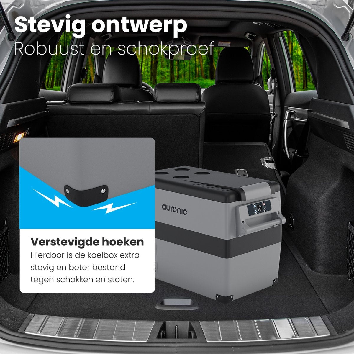 Auronic Electric Compressor Coolbox - Kühlbox - 40.5L - 12V und 240V - Grau