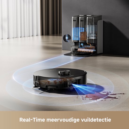 MOVA Z50 Ultra Staubsaugerroboter - Wischfunktion - 19.000 Pa Saugleistung - Selbstreinigungsstation - AI Navigation