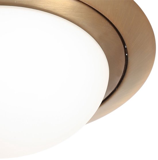 Deckenleuchte Steinhauer Ikaro 1365BR Bronze Ø 24 cm – 4-stufig dimmbar, für den Innenbereich geeignet, aus hochwertigem Metall und Glas