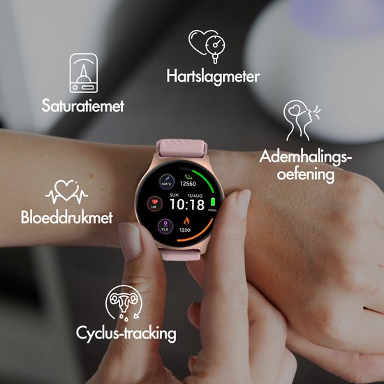 Denver Smartwatch – Android, iOS – Vollständige Telefonfunktion – AMOLED-Display – Sportuhr – Herzfrequenzmesser – Sauerstoffsättigungsmesser – Schlafüberwachung – SWC387