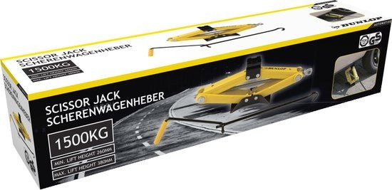 Dunlop Jack - Mechanisch - Tragfähigkeit 1,5 Tonnen - Hubhöhe 26-38 cm