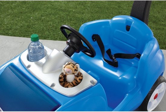 Step2 Whisper Ride Laufwagen in Blau – Schiebewagen / Laufwagen mit Schiebestange – Für Kinder ab 1,5 Jahren