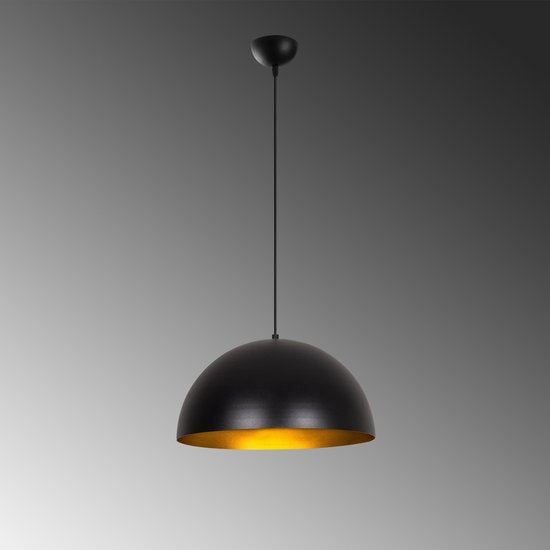 Moderne Pendelleuchte schwarz gold 40 cm | Canti