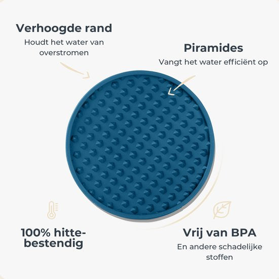 Castagnola Silikon-Untersetzer - Untersetzer für Gläser - Design-Untersetzer mit Halter - Untersetzer-Set - Anti-Rutsch - 14er-Set - Blau