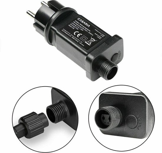 Casaria Weihnachtsgirlande - 5m 100 LEDs Tannennadeln Grün - Warmweiß