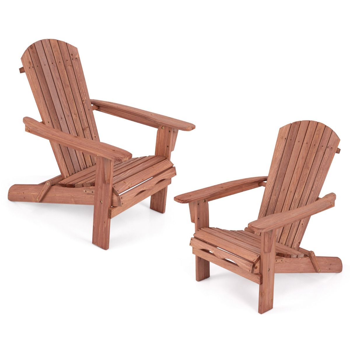 Coast Gartenstuhl Adirondack - 2er Set - Max. 180 kg - 89 x 71 x 94 cm - Braun