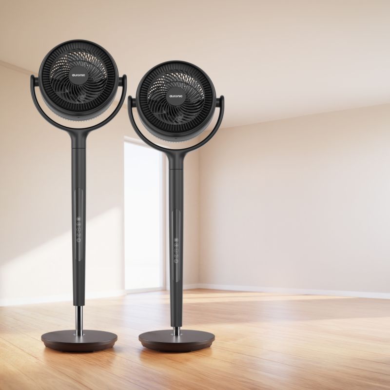 Auronic Omni Ventilator Schwarz – 12 Geschwindigkeitsstufen – 120°-Oszillation – mit Fernbedienung