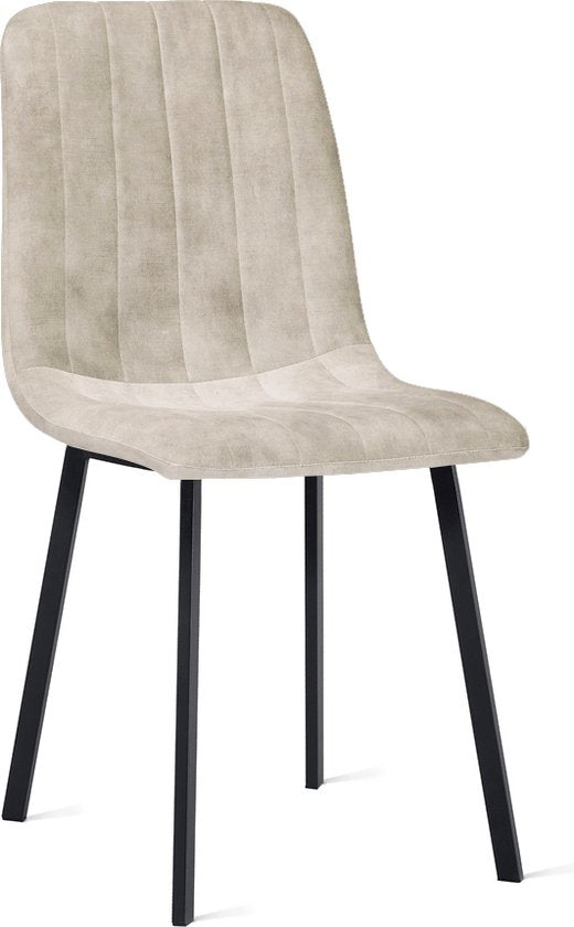 Multifurn – Esszimmerstuhl „Minsk“ (Velvet, Taupe, 2er-Set)