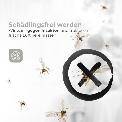 O'DADDY® - Fliegengitter Lamellenvorhang - Verstellbares Design - Fiberglas - 100x260 cm - Schwarz