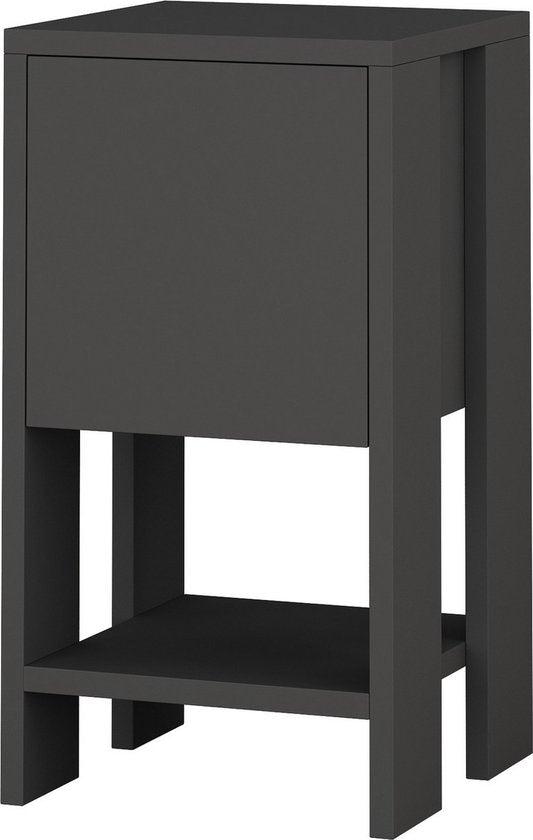 Nachttisch - Stilvolles Anthrazit - 30x55x30cm - Langlebiges Melamin