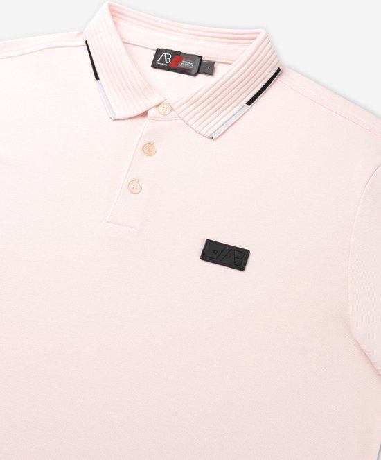 AB Lifestyle - Dreifarbiges Polo | Barely Pink - Herren - Größe: XS