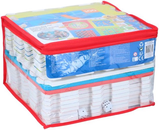 Lifetime Games Spielmatte 4-in-1 Spiele - 119 x 119 x 1 CM - 4 Spiele mit Spielsteinen - Grundfarben