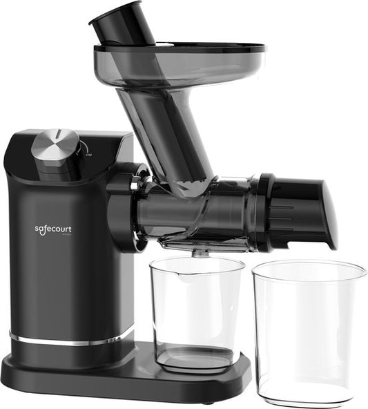 Safecourt Kitchen - Slowjuicer - Entsafter - Gemüse- und Obstpresse - 300ml - Schwarz