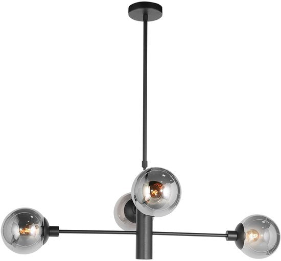 Steinhauer - Pendelleuchte - Constellation - schwarz - Metall - Ø 90cm - E14 - 3804ZW