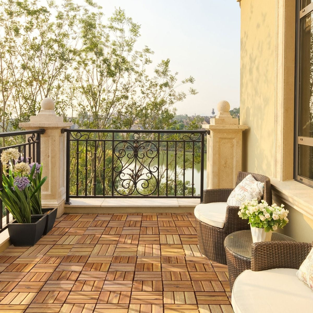 Coast Terrassenfliesen - 27 Stück - 2,43 mÂ² - Akazienholz