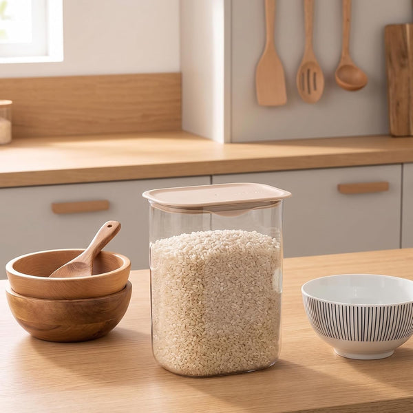 Brabantia Vorratsbehälter mit Messlöffel, 2 l – 18,3 x 15,4 x 10,6 cm