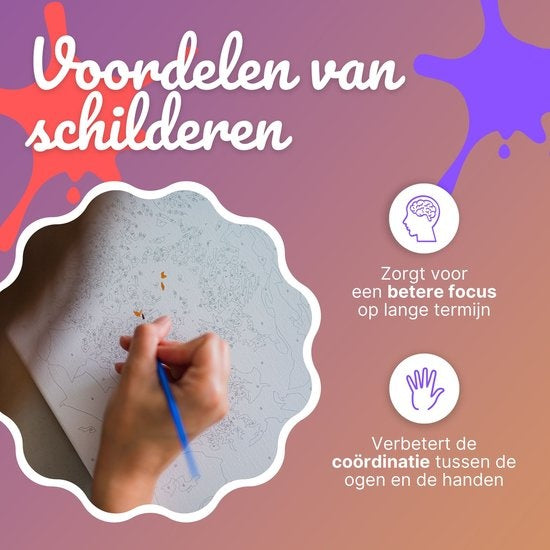 Rubye Malen nach Zahlen Erwachsene - Italienische Küste - Inklusive Farbe und Pinsel - Leinwand Malerei Leinwand - Farbe nach Zahlen - 40x50cm