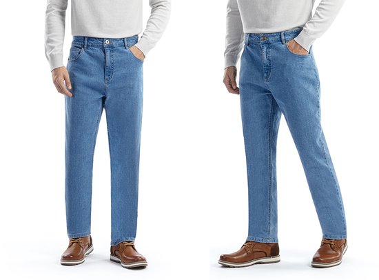 Milanoro - Stilvolle Herrenjeans - Dunkelblau - W38 - L34