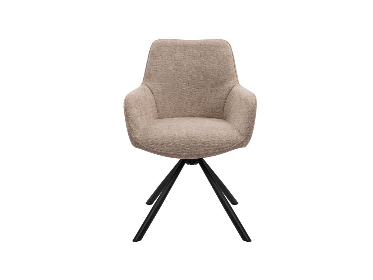 Dutchbone Oliver Drehbarer Esszimmerstuhl – Terra-Stoff – Duo-Set