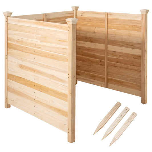 Coast Gartenzaun Sichtschutz – 3-teilig – Kiefernholz – Natur – 119 x 119 x 115,5 cm