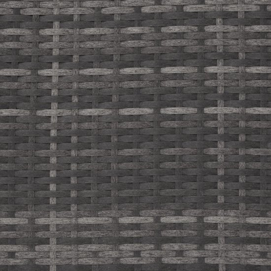 tectake - 2er Set Gartenstühle - Korbgeflecht - 4 Kissenbezüge - 59x57x85cm - Grau