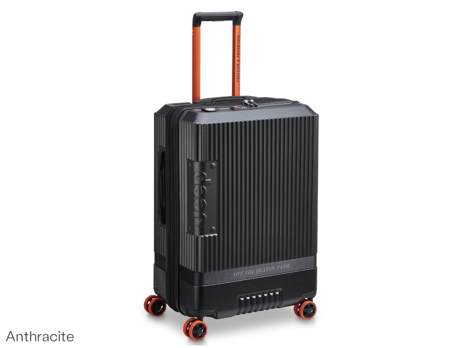 Jeep Handgepäckkoffer, erweiterbar, 37 l, JH001A – Anthrazit – Polycarbonat – 55 x 40 x 21/24 cm.