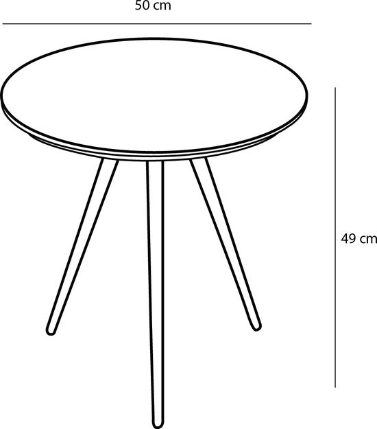 Mica Decorations Jailey Beistelltisch - 2er-Set - H49 x Ø50 cm - Recyceltes Holz - Braun